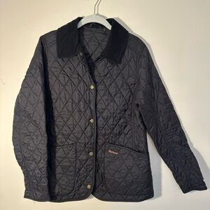 Barbour Annandale Black Quilted Barn Jacket- Size 8